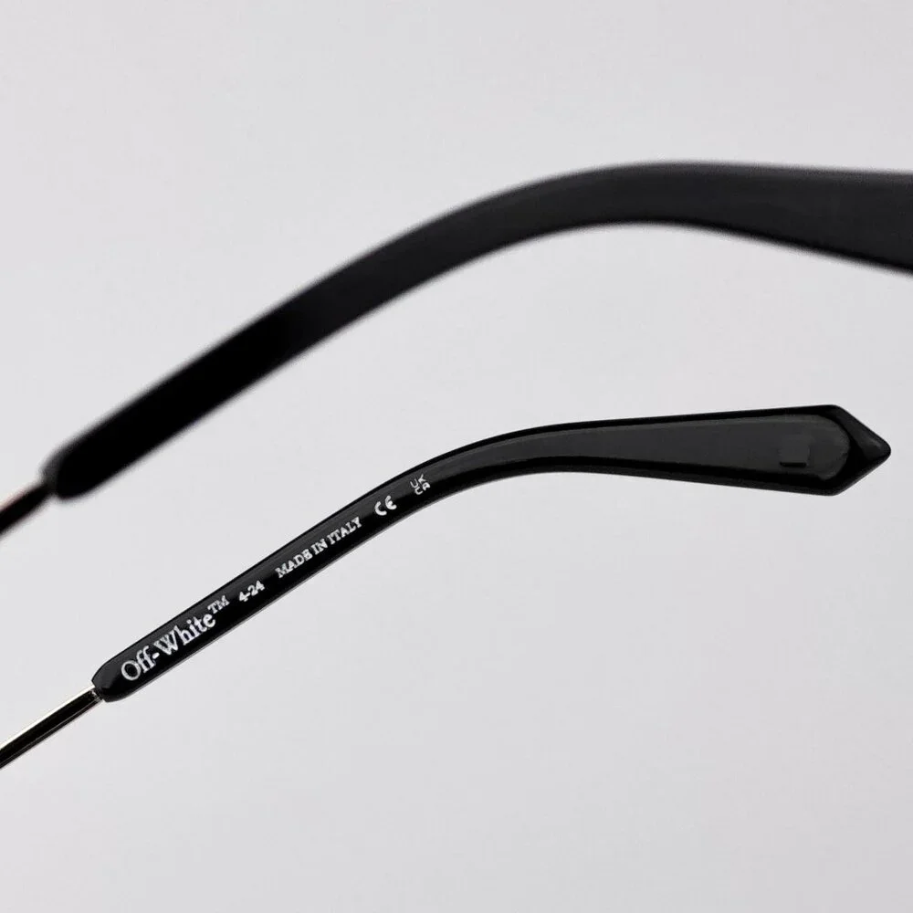 Off-White TAMPA Men Sunglasses Gold Blue Rectangular Frame | Model OERI13N 7640